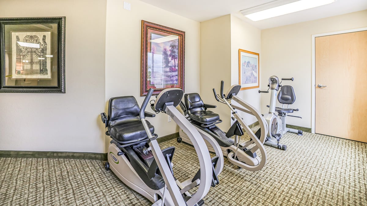 The fitness center at Paloma Landing