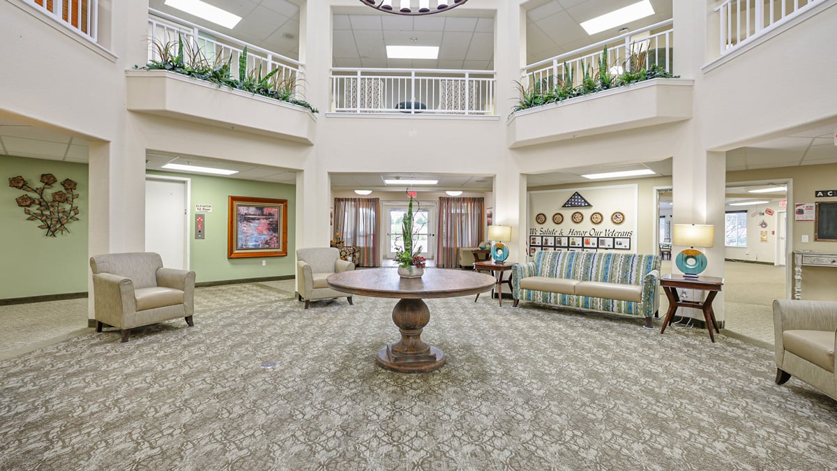 The atrium at Paloma Landing